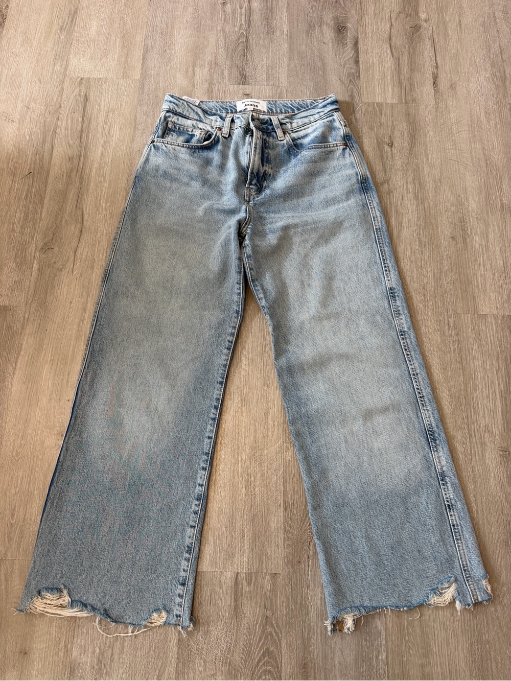 Reformation Val 90s Mud Rise Wide Leg Cropped Jean Sz 25